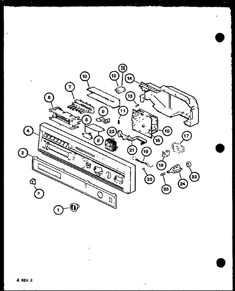 Page 1 Diagram and Parts List for DU5000 P7712005W Amana Dishwasher