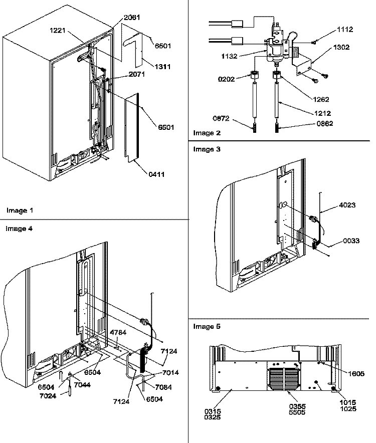 CABINET BACK Diagram and Parts List for SXD25S2E P1190421W E Amana Refrigerator