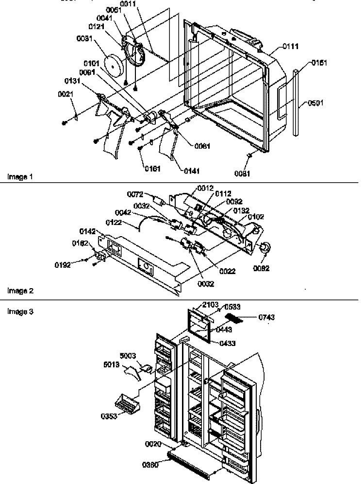 ICE & WATER CAV / ELEC BRKT, & TOE GRILLE Diagram and Parts List for SSD21SW P1193908W W Amana Refrigerator