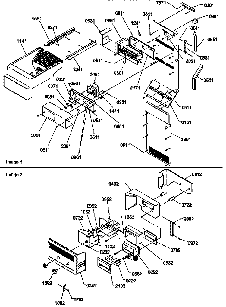 ICE MAKER \ CONTROL ASSY Diagram and Parts List for SSD21SW P1193908W W Amana Refrigerator