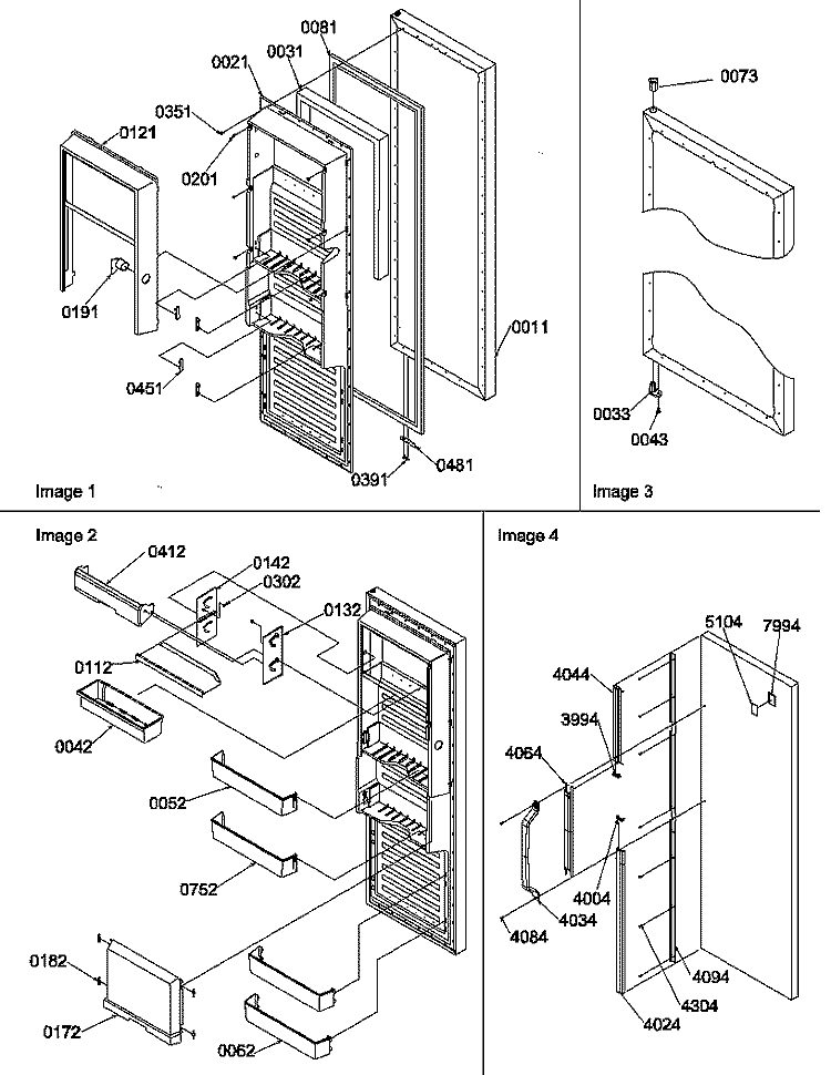 REF DOOR Diagram and Parts List for SR20TW P1190102W W Amana Refrigerator