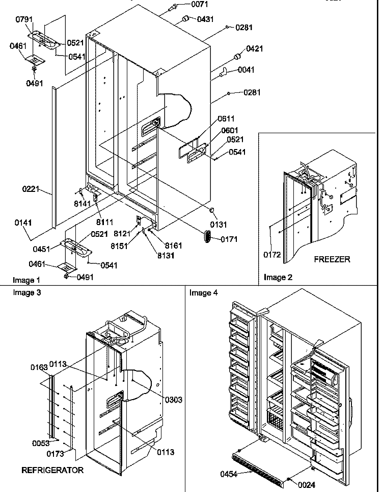 CABINET PARTS AND TOE GRILLE Diagram and Parts List for SR20TW P1190102W W Amana Refrigerator
