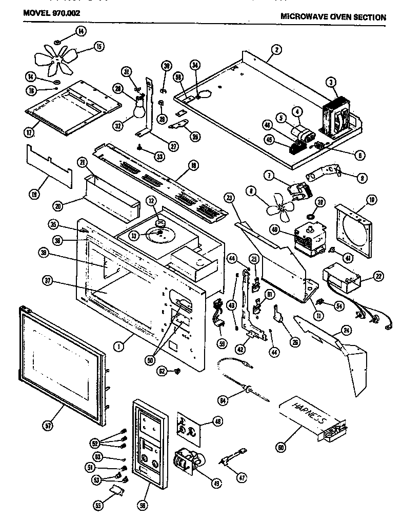 05 - Page 1 Diagram and Parts List for 970002  Maytag Range
