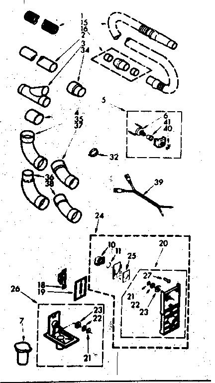 Installation Parts Diagram and Parts List for 1164052090  Kenmore Central Vacuum