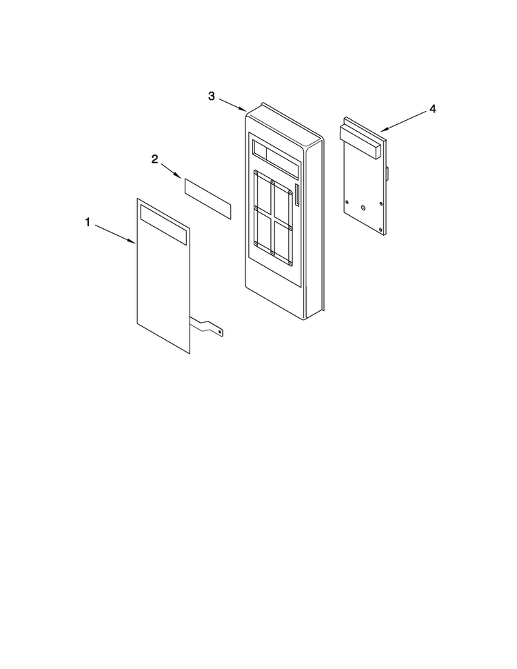 Microwave Control Panel Parts Diagram and Parts List for AMC6158BCB10  Jenn-Air Microwave