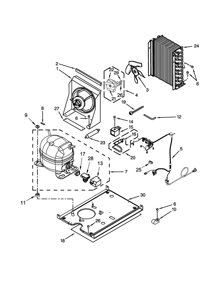 Unit Parts Diagram and Parts List for JIM158XYCX1  Jenn-Air Ice Maker