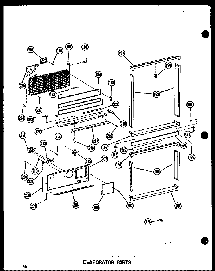 EVAP PARTS Diagram and Parts List for BC20N P602356W Amana Refrigerator
