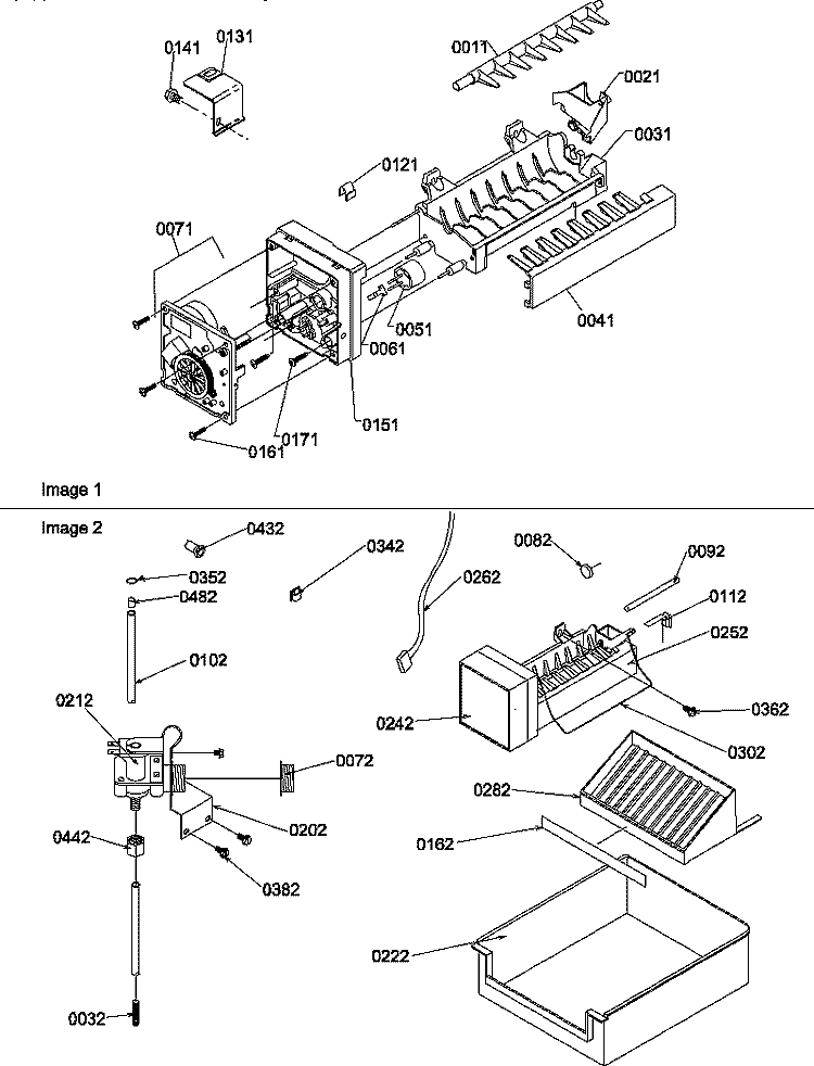 ICE MAKER AND ADD ON ICE MAKER KIT Diagram and Parts List for SR20TW P1190102W W Amana Refrigerator