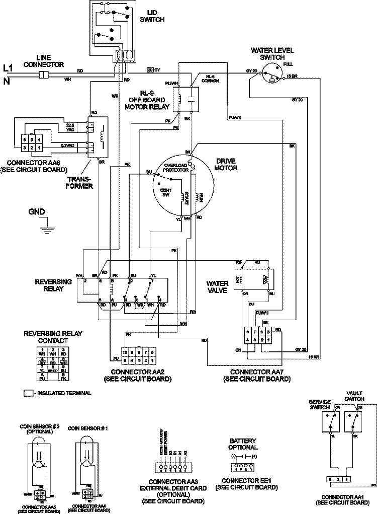 WIRING INFORMATION Diagram and Parts List for MAT12PDDAW  Maytag Washer