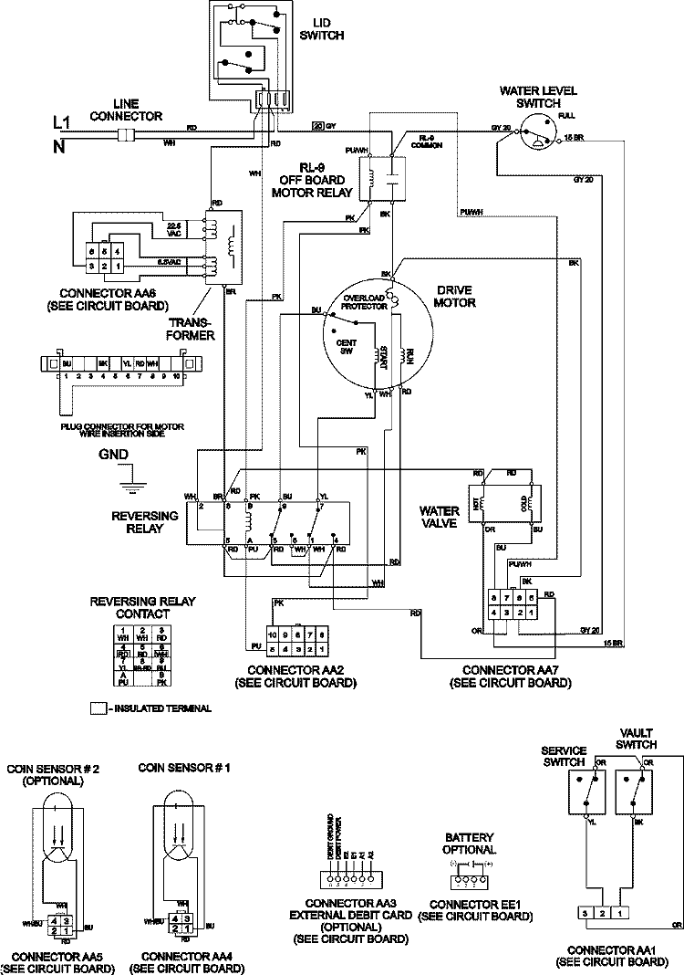 WIRING INFORMATION (SERIES 11) Diagram and Parts List for MAT12PDDAW  Maytag Washer