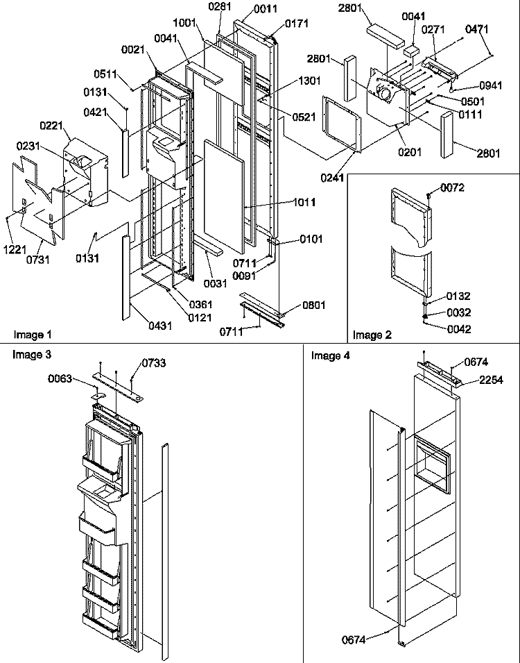 FZ DOOR Diagram and Parts List for SBDX520SW P1185104W W Amana Refrigerator