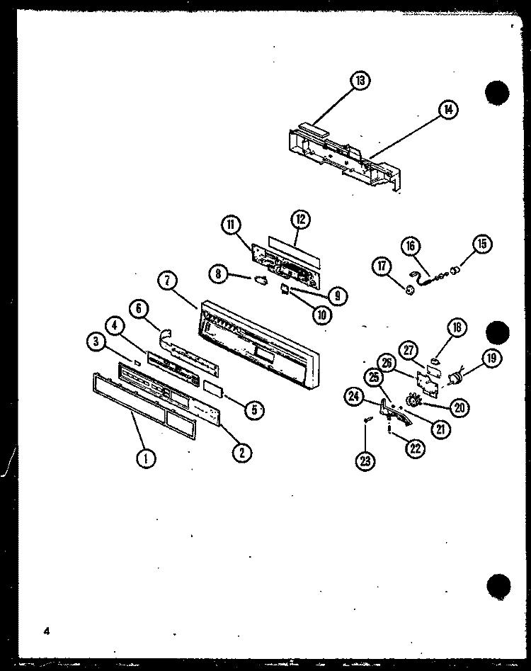 Page 1 Diagram and Parts List for DU9010W P7712010W Amana Dishwasher