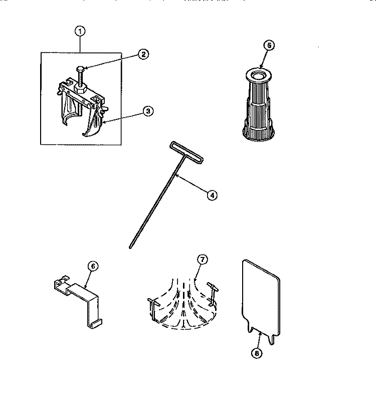 SPECIAL TOOLS Diagram and Parts List for LW6123LM PLW6123LM A Amana Washer