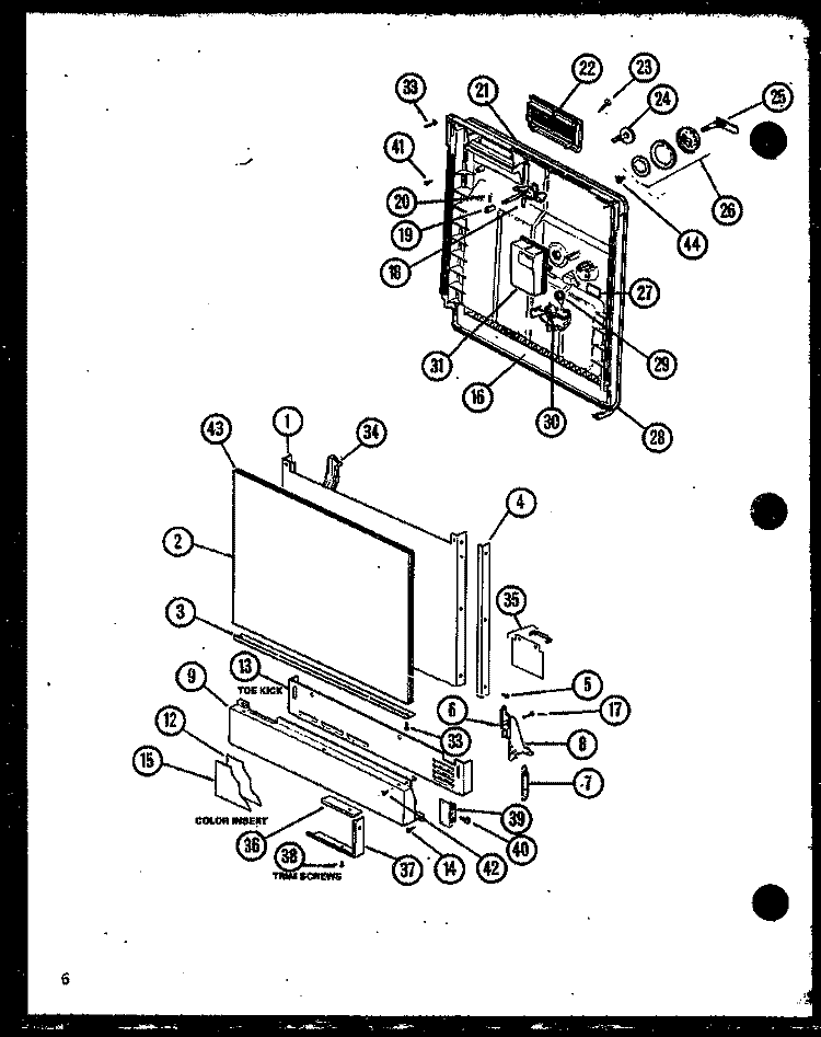 Page 2 Diagram and Parts List for DU9010W P7712010W Amana Dishwasher