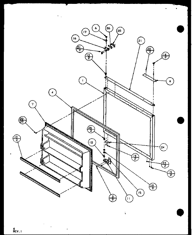 Page 1 Diagram and Parts List for BR20QBL P1125509W L Amana Refrigerator