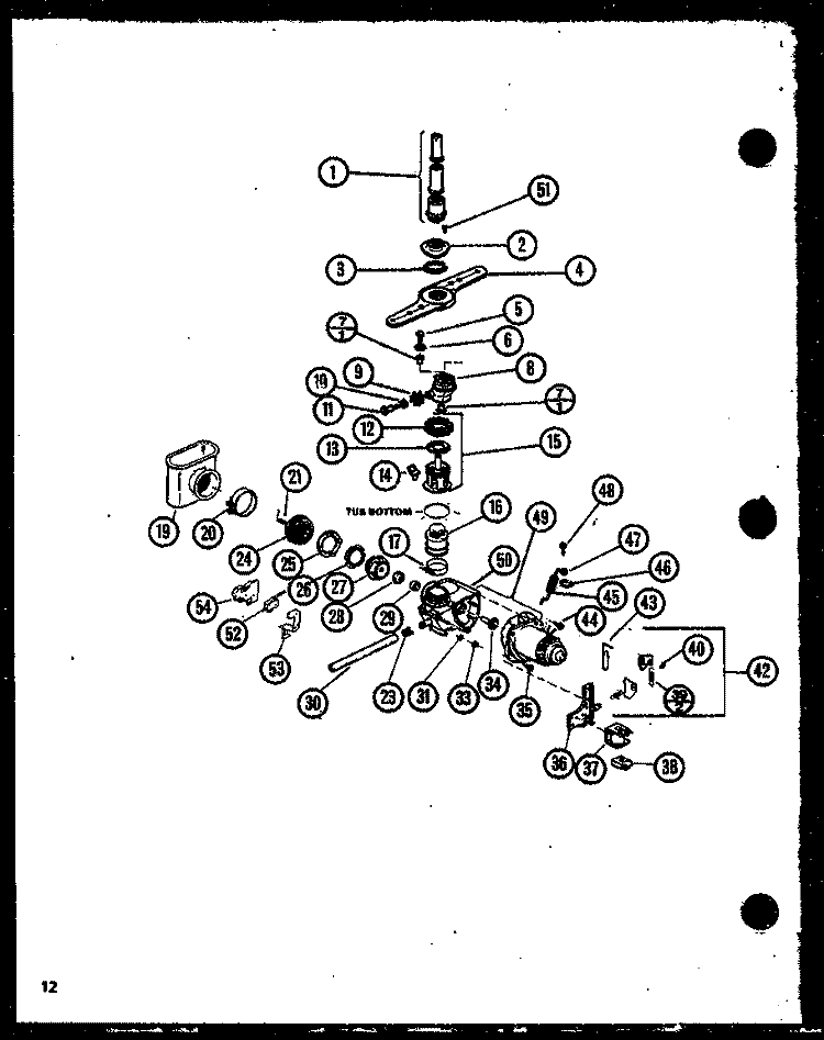 Page 5 Diagram and Parts List for DU9010W P7712010W Amana Dishwasher
