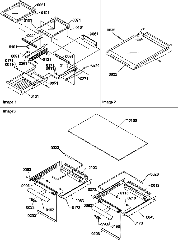 SHELVING ASSEMBLIES Diagram and Parts List for TR522SW P1182703W W Amana Refrigerator