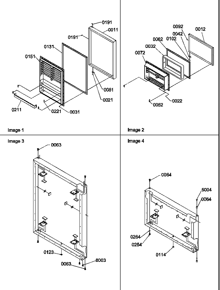 DOOR ASSEMBLIES Diagram and Parts List for TR522SW P1182703W W Amana Refrigerator