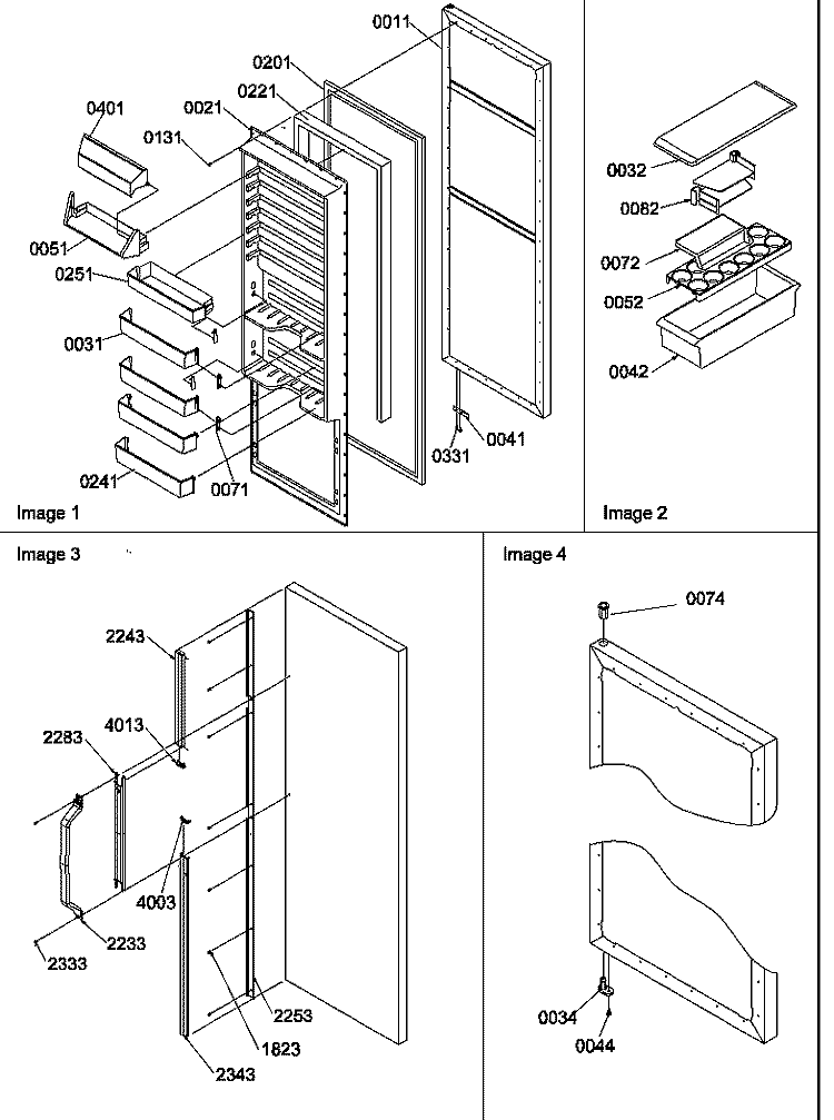REF DOOR AND ACCESSORIES Diagram and Parts List for SXD520SW P1182402W W Amana Refrigerator