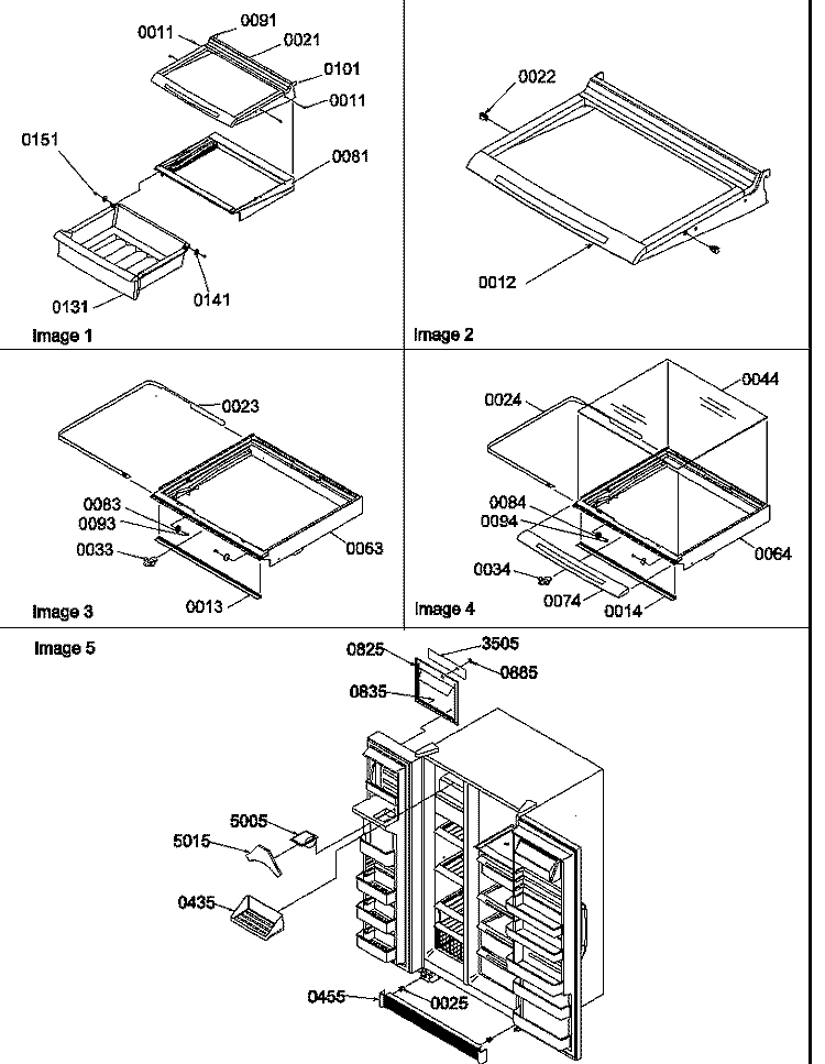 CRISPER & DELI ASSEMBLIES AND TOE GRILLE Diagram and Parts List for SXD520SW P1182402W W Amana Refrigerator