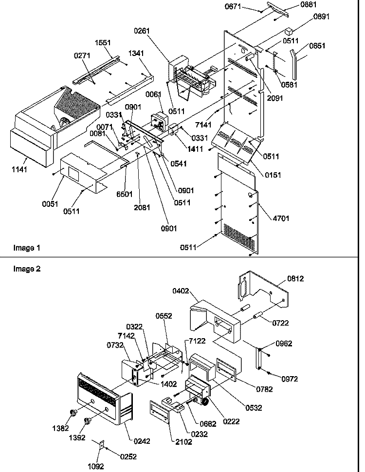 ICE MAKER / CONTROL ASSY Diagram and Parts List for SRD520SL P1186302W L Amana Refrigerator