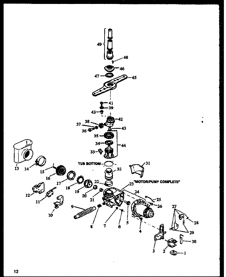 Page 5 Diagram and Parts List for DUS900B P1173719W Amana Dishwasher