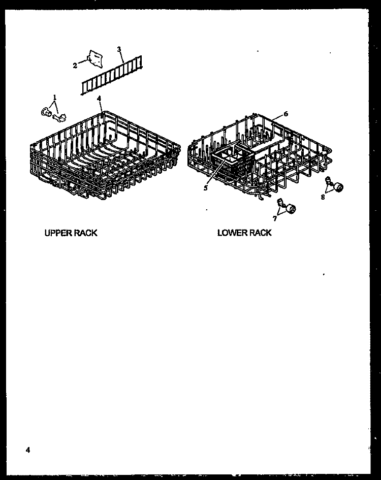 Page 1 Diagram and Parts List for DU5000B P1173702W Amana Dishwasher