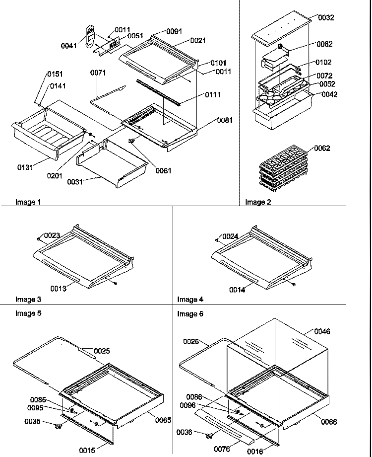 DELI, SHELVES, CRISPER ASSEMBLIES & ACS Diagram and Parts List for SR520SW P1183002W W Amana Refrigerator