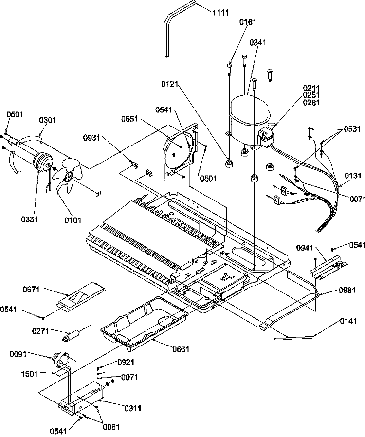 MACHINE COMPARTMENT Diagram and Parts List for SR520SW P1183002W W Amana Refrigerator