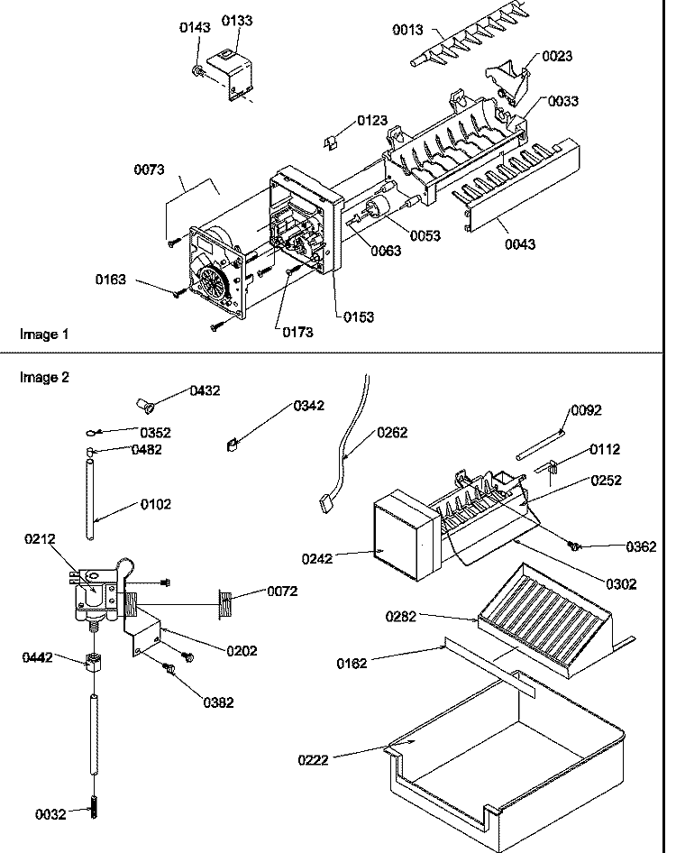 ICE MAKER PARTS AND ADD ON ICE MAKER KIT Diagram and Parts List for SG521SBL P1197002W L Amana Refrigerator