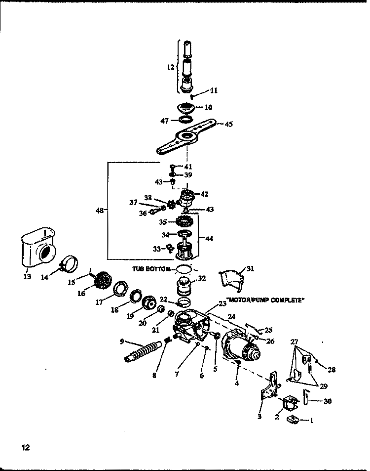 Page 5 Diagram and Parts List for DU5000B P1173702W Amana Dishwasher