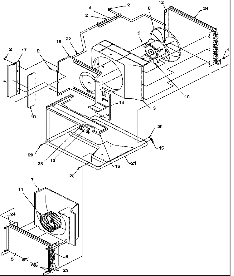 AIR MOVEMENT SYSTEM Diagram and Parts List for 10C5EZ P1206001R Amana Air Conditioner