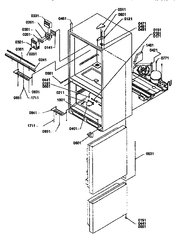 Controls And Light Covers Diagram and Parts List for BX22S5E-P1196705WL  Amana Refrigerator