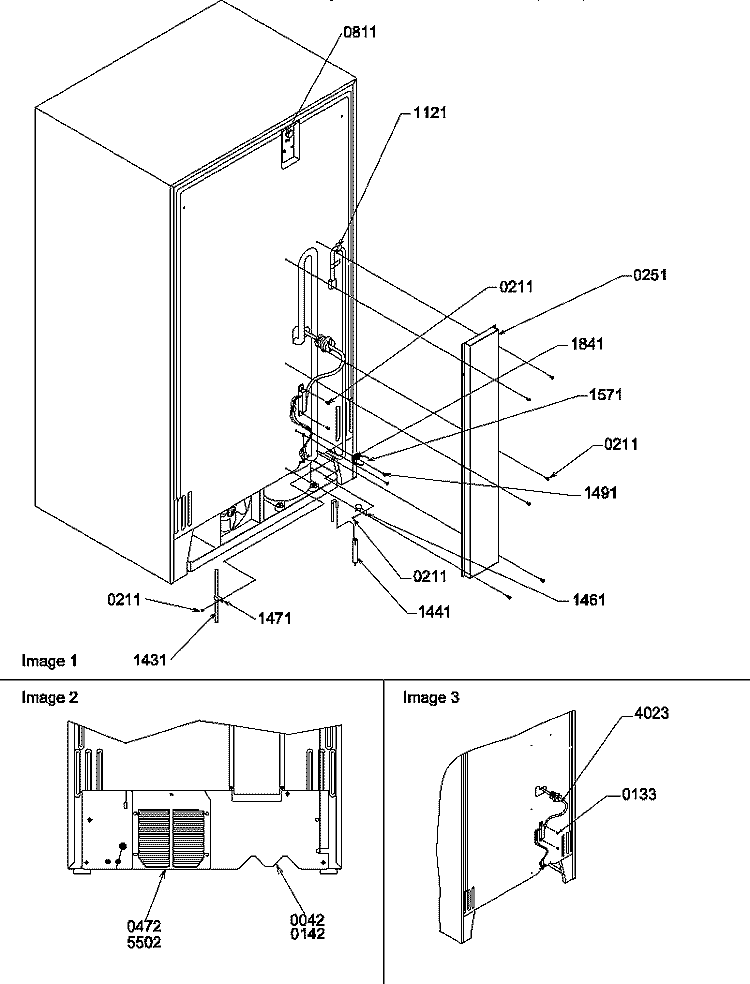 CABINET BACK Diagram and Parts List for SS21SL P1193802W L Amana Refrigerator
