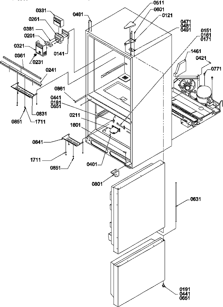 CONTROLS & LIGHT COVERS Diagram and Parts List for BX22S5E P1196705W E Amana Refrigerator