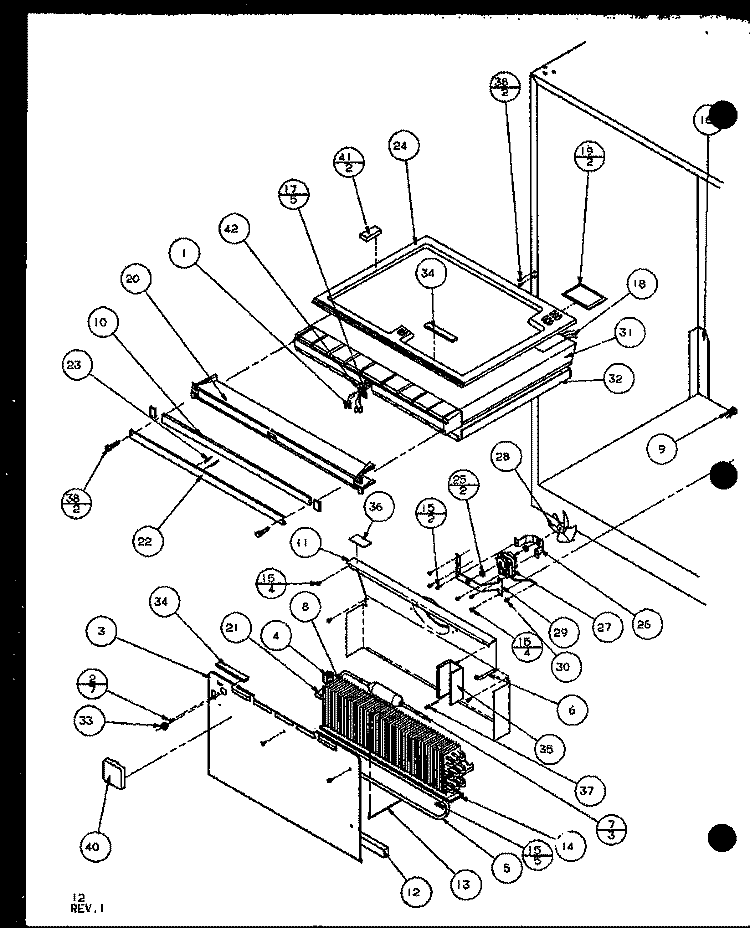 Page 5 Diagram and Parts List for BR20QBL P1125509W L Amana Refrigerator