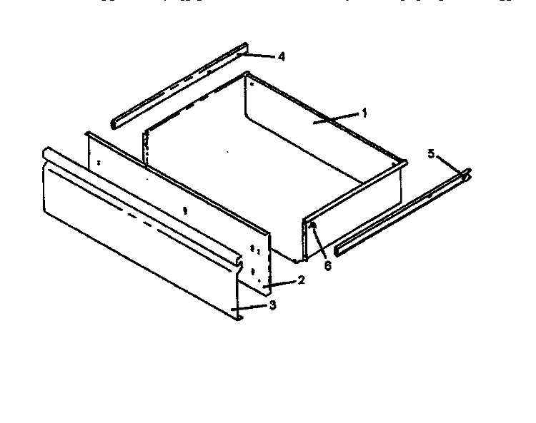 STORAGE DRAWER ASSY Diagram and Parts List for RSF3200W P1141264N Amana Range