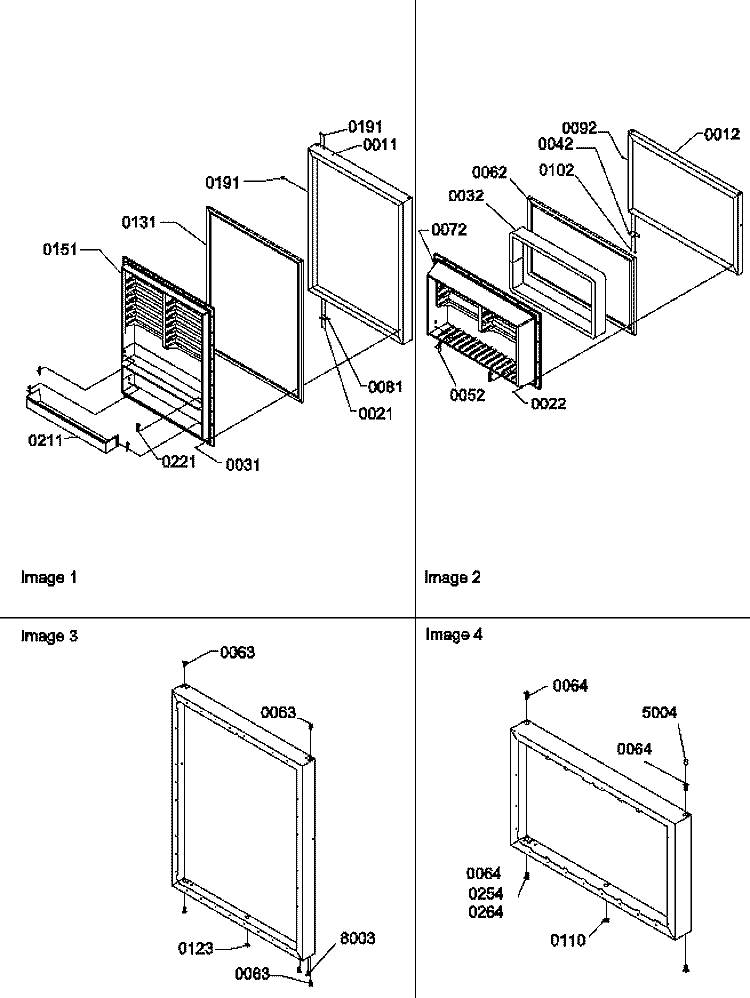 DOOR ASSEMBLIES Diagram and Parts List for TSI19TE P1306401W E Amana Refrigerator