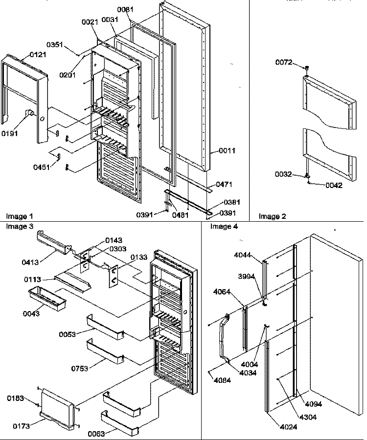 REF DOOR Diagram and Parts List for SRD20TPW P1190811W W Amana Refrigerator