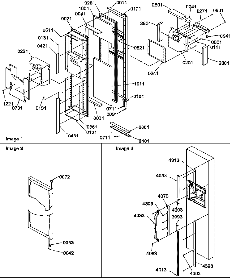 FZ DOOR Diagram and Parts List for SRD20TPW P1190811W W Amana Refrigerator