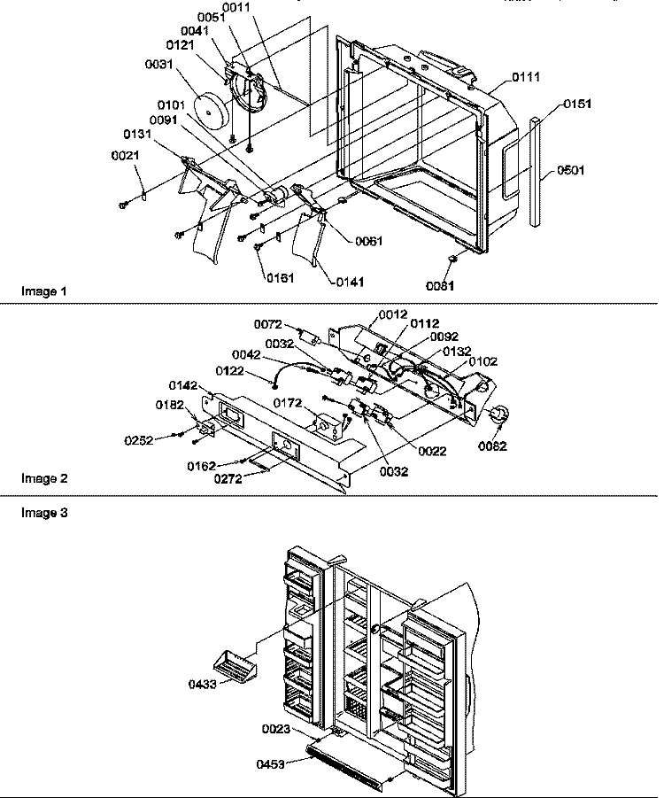 ICE & WATER CAV / ELEC BRKT & TOE GRILLE Diagram and Parts List for SRD20TPW P1190811W W Amana Refrigerator