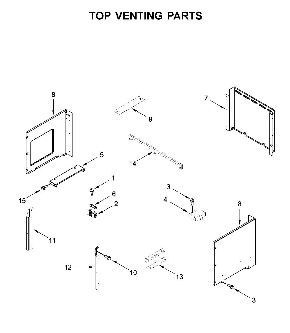 Top venting parts Diagram and Parts List for MMW9730FZ06  Maytag Microwave