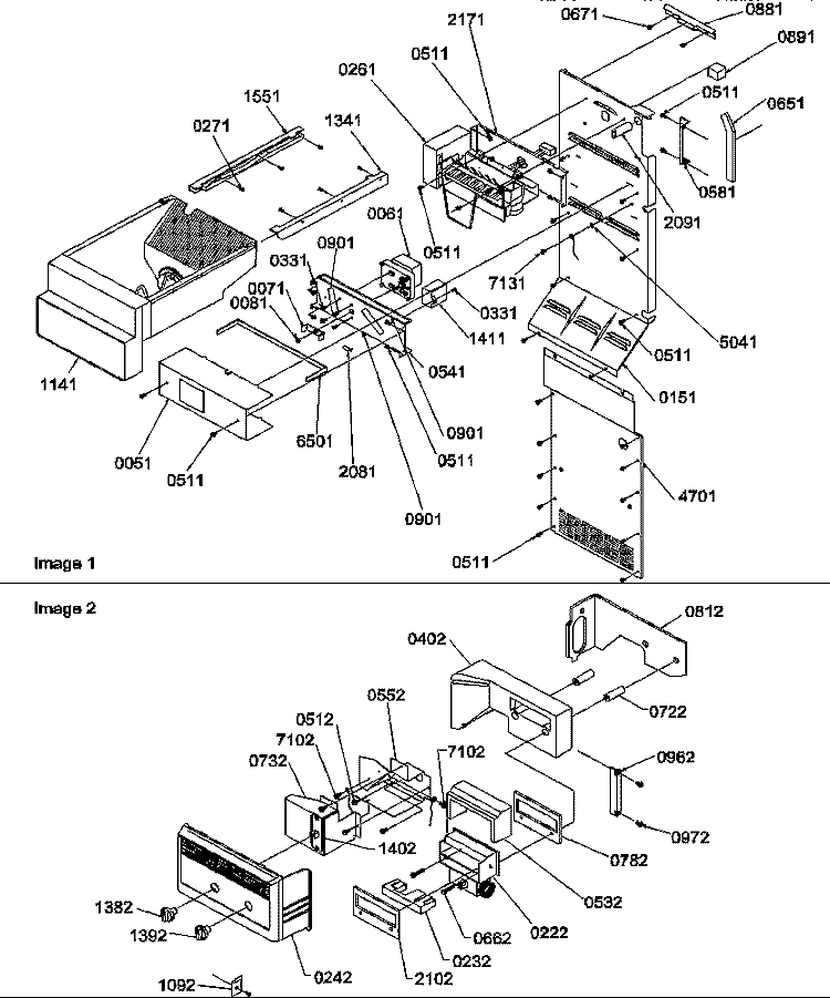 ICE MAKER / CONTROL ASSY Diagram and Parts List for SXD322S2L P1305702W L Amana Refrigerator