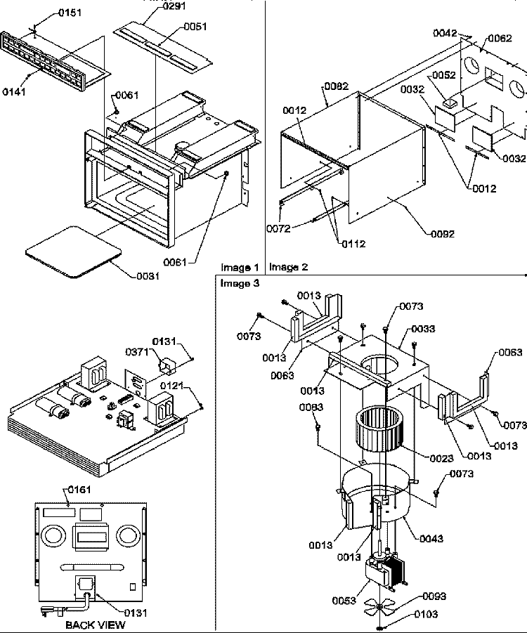CABINET / BLOWER Diagram and Parts List for MC2000MPT P1154602M Amana Microwave