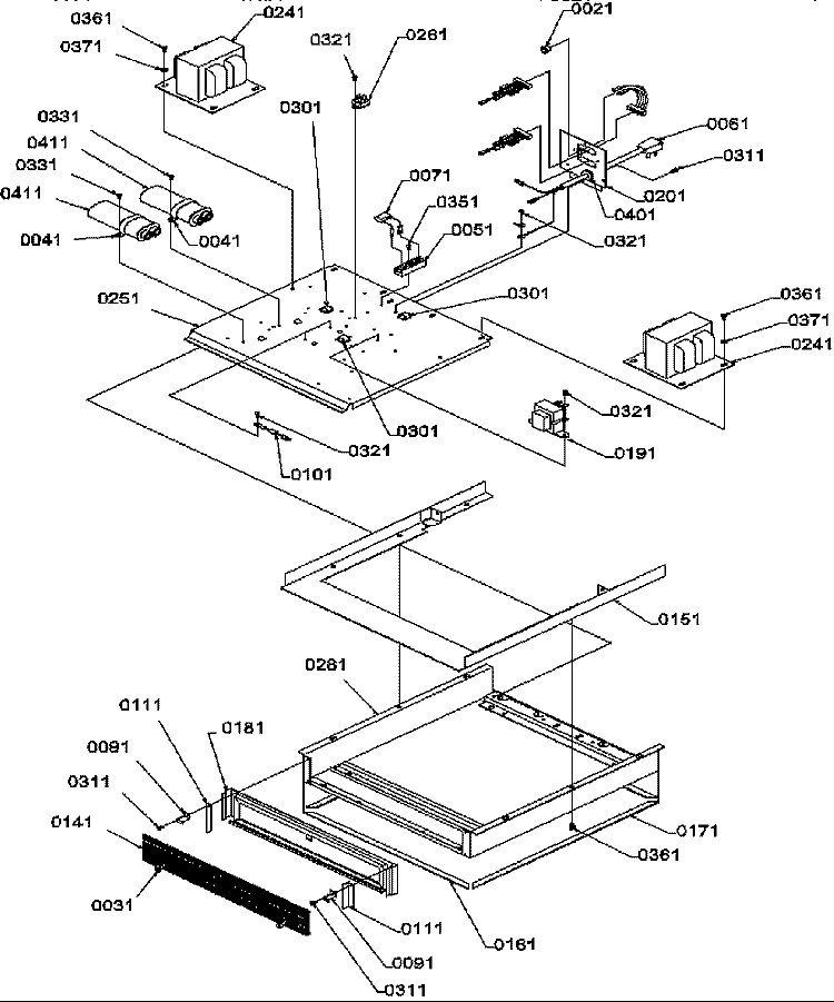 BASEPAN Diagram and Parts List for MC2000MPT P1154602M Amana Microwave