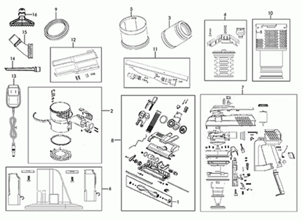 Diagram Diagram and Parts List for BH52210  Hoover Upright Vacuum