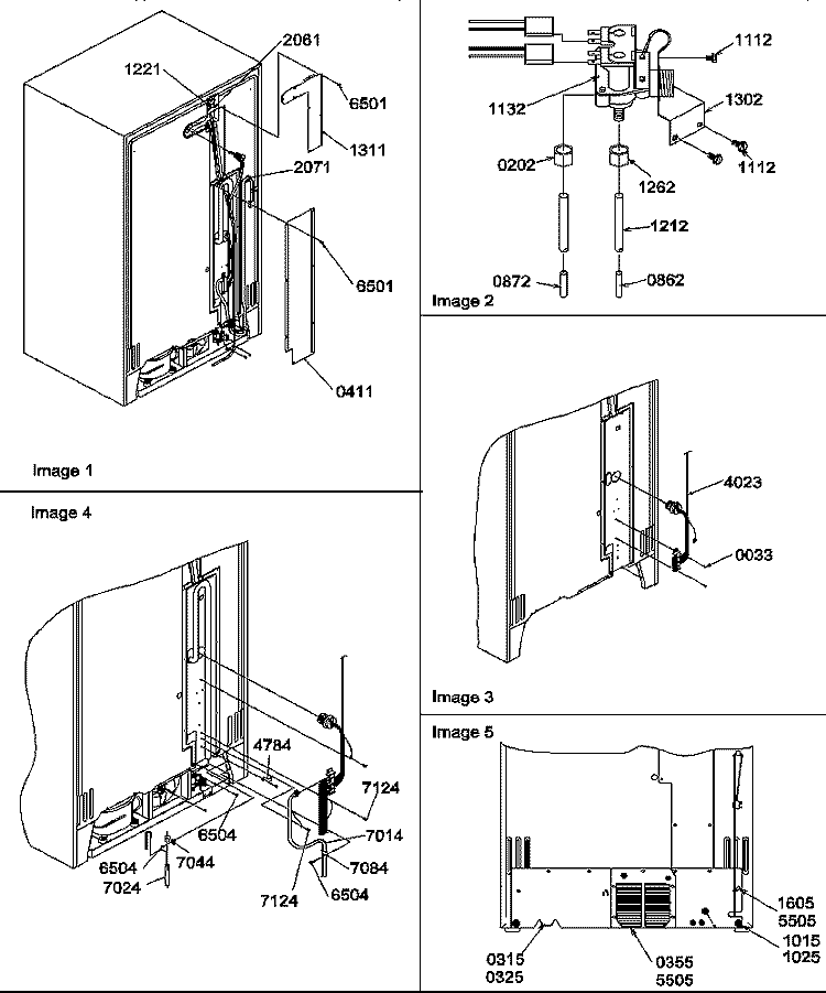 CABINET BACK Diagram and Parts List for SRD27TPSE P1190313W E Amana Refrigerator