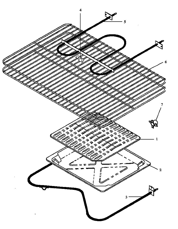 OVEN COMPONENTS Diagram and Parts List for EHN3802L P1143207N L Amana Range