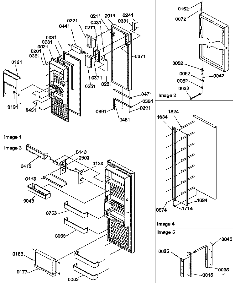 Page 2 Diagram and Parts List for SRDE25TPSE P1190315W E Amana Refrigerator