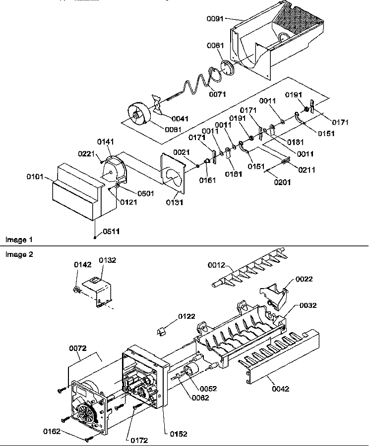 Page 13 Diagram and Parts List for SRDE25TPSE P1190315W E Amana Refrigerator